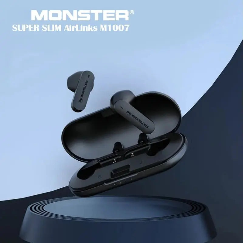 Monster SuperSlim AirLinks Wireless Earbuds – Bluetooth 5.2, Deep Bass, Slim Design & Long Battery Earbuds Pakistan SK Ansha Mart