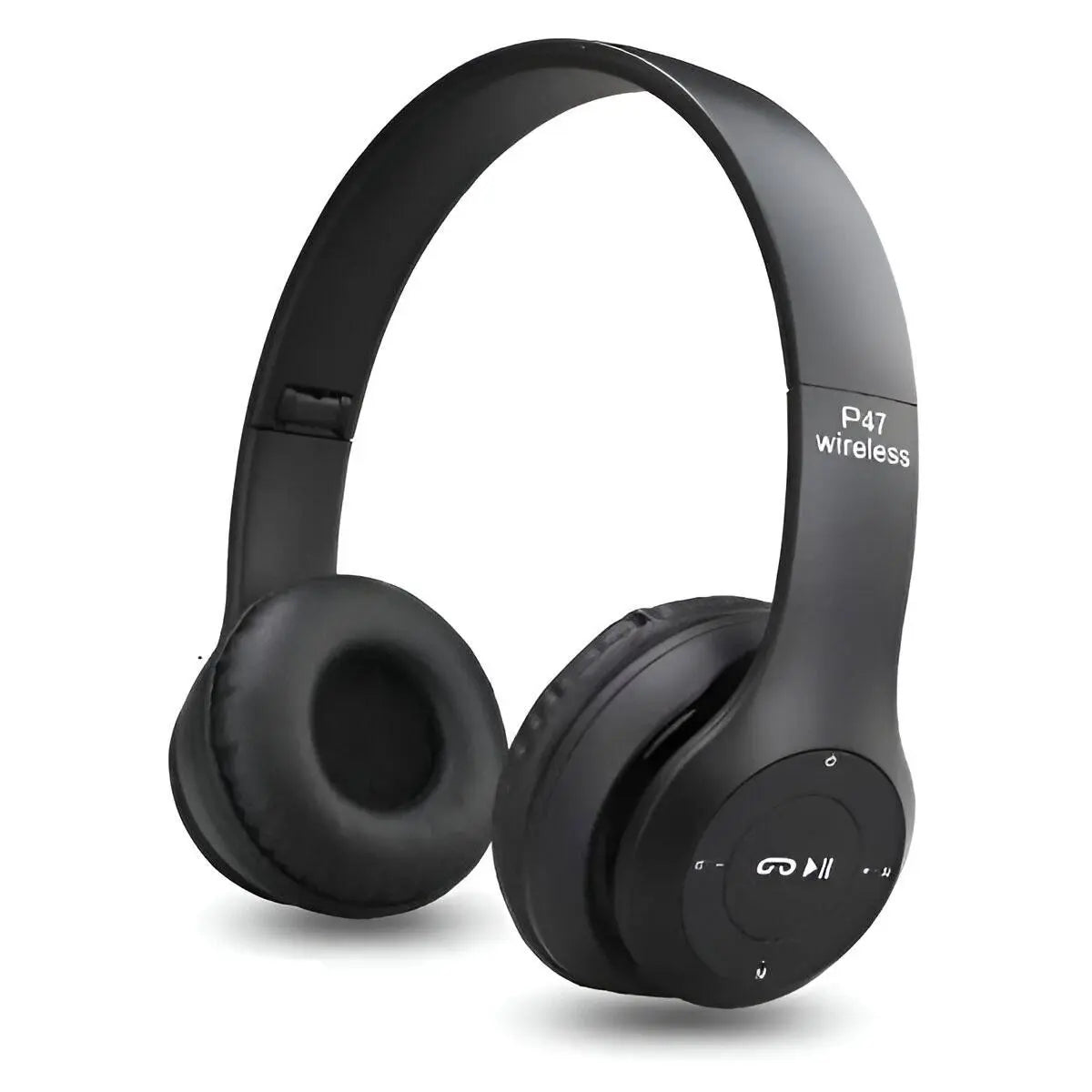 P47 On Ear Wireless Headphones Dynamic Plastic Mobile Phone Earphone with Volume Control / with Microphone / Noise-isolating Headset SK Ansha Mart